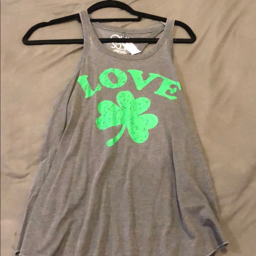 LOVE 🍀 racerback tank top MEDIUM NWT NEVER WORN